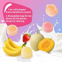 Bonbons en cire rétro de la série Lait de Sweet Shop, sac en vrac de 12 oz (55-65 pièces), saveurs crémeuses fruitées triples (banane, fraise, melon) – Ancien modèle