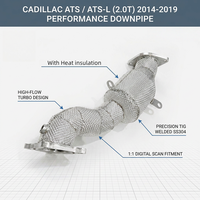 Collecteur d'échappement haute performance SS304 direct usine pour Cadillac ATS ATS-L 2.0T 2014-2019 avec bouclier thermique et ajustement parfait 1:1