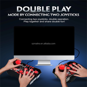 Botón de consola de videojuegos de 16 bits Pan-dora Vintage y reproductor de juegos Rocker 3D compatible con <span class=keywords><strong>2</strong></span> controladores con cable máquina de juego de Arcade - Product Image 6