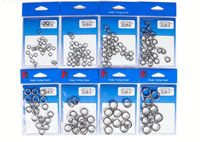 Lot de 30 connecteurs de leurres multi-modèles à double boucle en acier inoxydable, accessoires de pêche, modèle NBSR001