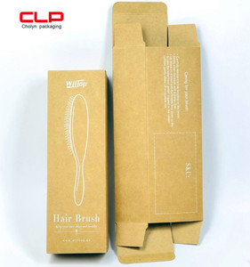 Cepillo de pelo personalizado Caja de embalaje de papel marrón Peine Embalaje plegable Caja de correo Kraft con logotipo y diseño impresos - Product Image 2