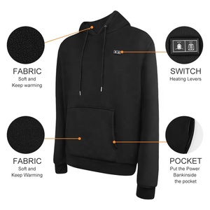 Mùa Đông Giản Dị Rắn Băng Câu Cá Săn Bắn Trượt Tuyết Hàng Ngày Mặc Tùy Chỉnh USB Thông Minh Nước Nóng Hoodies Unisex - Product Image 5