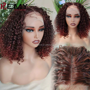 Parrucche Sintetiche <span class=keywords><strong>Afro</strong></span> Kinky Resistenti al Calore con Frontale in Pizzo Trasparente per Donne di Colore, Parrucche Complete con Capelli Intrecciati - Product Image 5
