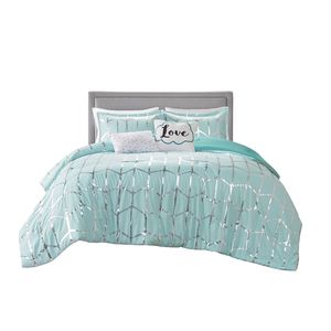 <b>Comforter</b> <b>Set</b> 8pcs 100% Cotton Light Blue Floral Pattern King Queen Size Home Bedding Woven Fabric PVC Filling - Product Image 5