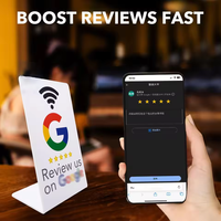 Carte d'évaluation Google programmable 13,56 MHz, fonction NFC réutilisable, code QR TikTok