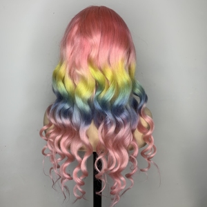<span class=keywords><strong>2021</strong></span> nouveauté Offre Spéciale lot Couleurs arc-en-ciel drapeau couleurs fans partie cheveux humains perruques ensoleillé <span class=keywords><strong>Chanson</strong></span> - Product Image 5