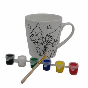 DIY马克杯绘画套装，带刷子和材料创意陶瓷杯工艺套装儿童教育艺术玩具 - Product Image 5