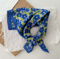 Zachte bloemenkatoenen vierkante sjaal Bandana Stofdichte fietshoofddoek Gezichtsbedekking Bandana voor fietsen Bergwandelen Verjaardag