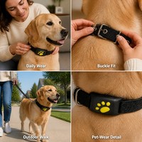 Traceur GPS exclusif transfrontalier en PVC pour animaux de compagnie avec positionnement en temps réel et surveillance téléphonique pour chiens et chats
