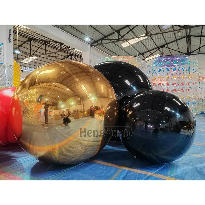 Bolas de espelho infláveis para publicidade comercial, festas, festas, casamentos, eventos, discoteca, decoração, PVC iridescente