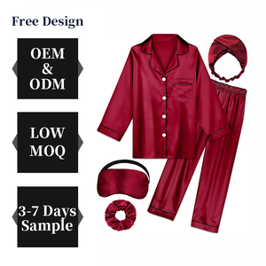 Ensemble de pyjamas pour filles en gros, pyjamas longs de printemps pour enfants, vêtements de maison personnalisés pour garçons et filles, vêtements de nuit en polyester - Product Image 1