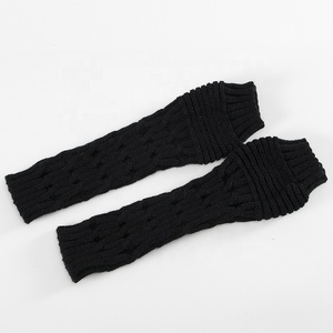 Mitones personalizados de punto de medio dedo para otoño e invierno, cubierta de brazo cálida plegable para hombres y mujeres - Product Image 3