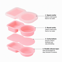 Boîte alimentaire compartimentée en silicone multicolore, récipient à sauce, boîte à collation portable scellée, facile à nettoyer