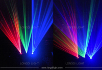 Projecteur laser à faisceau programmable RGB DMX à 3 têtes, lumière laser de bar pour DJ, pour spectacles en boîte de nuit