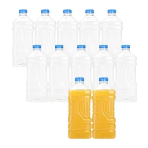 Botol minuman jus plastik Pet sekali pakai botol air plastik transparan kosong dengan tutup 1500ml