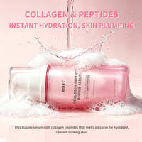 KOEC Collagen Peptide Lipsome Bubble Booster, Essence Moussante Micro-Bulles pour l'Élasticité et le Volume, Hydratation et Préparation de la Peau