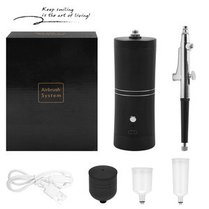Kit de Aerógrafo Profesional Keep Smiling, Pistola de Compresor de Aire Recargable Inalámbrica para Pintar en Salones y Decoración - Product Image 1
