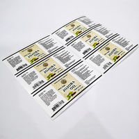 Étiquettes de bouteilles personnalisées à bas prix, impression de haute qualité, autocollant adhésif imperméable pour verre, finition brillante ou mate