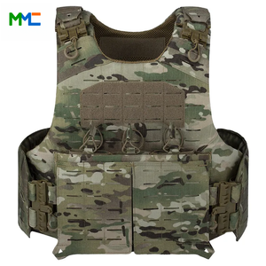 Chaleco Táctico de Protección Corporal para Exteriores, Camuflaje, Molle, Seguridad, Poliéster, Portaplacas Balístico, Ajustable, con Peso, Cómodo - Product Image 1