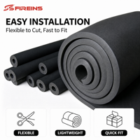 Isolation de tuyaux en caoutchouc plastique moderne, écologique, résistante au feu, auto-adhésive, pré-découpée, à cellules fermées pour conduites d'eau réfrigérée