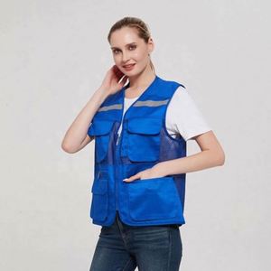 Men's High Quality Reflective Waterproof Quick Dry Polyester Cargo Vest Multi-Pockets Climbing Shooting Photography Summer - Product Image 6