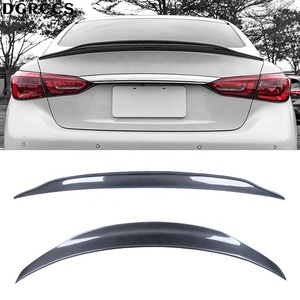 For Q50 Q50S PSM Style Carbon Fiber <b>Rear</b> <b>Spoiler</b> Trunk Wing 2013-2023 Carbon Fiber - Product Image 1