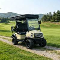 Voiturette de golf électrique de luxe 4 places avec coffre arrière intégré et couleur de carrosserie personnalisée pour la chasse et les usages utilitaires