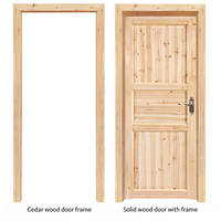 Porte en bois massif de qualité stable pour projets d'appartements, en sapin massif, production en série