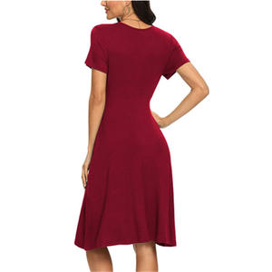 Ufficio donna donna manica corta abito da camicia a V estate Sexy stampa floreale abito da spiaggia elegante abito da festa Vestidos - Product Image 5