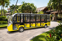 Bus électrique de tourisme sur mesure de 14 places, personnalisable, pour trajets étroits, idéal pour les quartiers de luxe et les circuits urbains