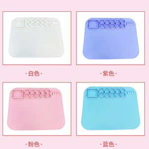 Tapis de peinture en silicone couleur macaron pour enfants, plateau de <span class=keywords><strong>palette</strong></span> artistique esthétique pour la maison et l'école - Product Image 5