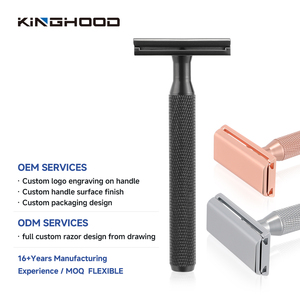 Custom Logo Eco Reusable Metal <strong>Shaving</strong> Rose Gold Men Double Edge Safety Razor With Aluminum Handle - Product Image 5