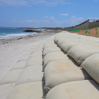 Meilleur polyester géotextile non tissé Geobag 50kg remplissage sol sable et engrais pour l'environnement