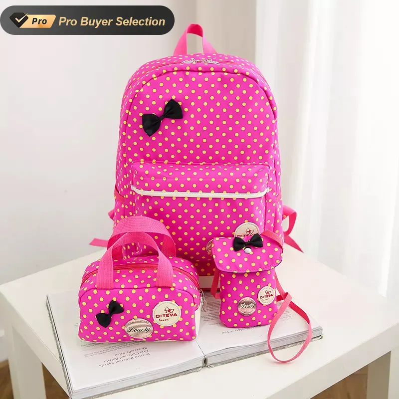 KALANTA sac Girls Back packs Sets 3 PCS Custom Logo School Book Lunch Bags Mini Crossbody Phone Coin purse Backpack Schoolbag