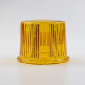 Forma di colore su misura copertura trasparente di vetro pesante e spesso <span class=keywords><strong>giallo</strong></span> <span class=keywords><strong>paralume</strong></span> per luce di segnalazione della luce di ostruzione degli aerei - Product Image 4