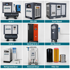 Compressore d'aria a vite a trasmissione diretta 30hp 22kw con inverter 50hp 37kw 10hp 7.5kw a velocità variabile per il risparmio energetico - Product Image 3