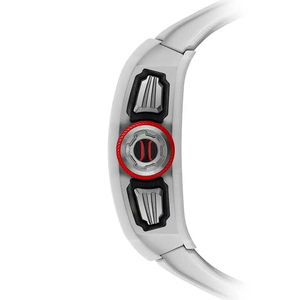 White Ceramic TonneauSplit-Seconds Chronograph <b>Watch</b> rm 6501 style Men Luxury Skeleton Mechanical <b>Watch</b> <b>Rubber</b> Strap - Product Image 3