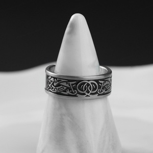 Conjunto de Joyería Hip Hop, Brazalete de Acero Inoxidable con Nudo Celta Irlandés, Brazalete Vintage, Amuleto, Joyería para Hombre - Product Image 4