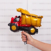 Globos de Aluminio con Forma de Vehículos de la Serie Mini Transporte: Avión, Tren, Grúa, Vehículo de Ingeniería, Excavadora
