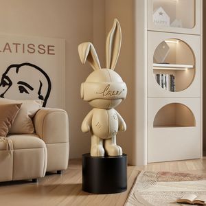 Statuetta in Resina di Coniglietto Cupido Cartoon, Tema Amore, Ornamento Ecologico da Pavimento per Soggiorno, Mobile TV, Divano, Grande Decorazione - Product Image 3