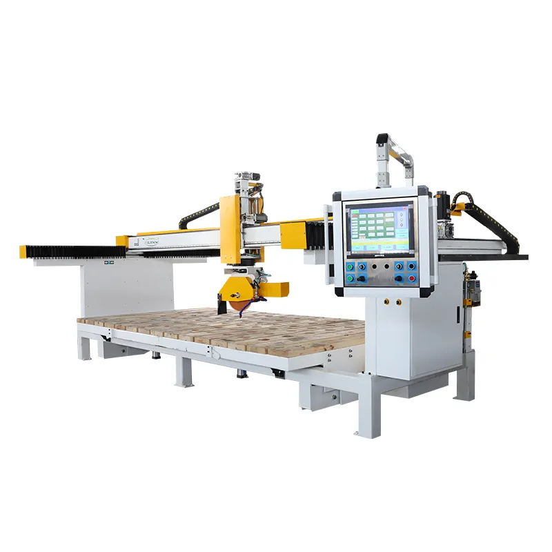 5 axis marble granite bridge saw cnc stone cutting machine carving for kitchen countertop sink hole cutting machines price