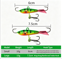 Leurre de pêche sur glace Balance, Jig vertical, Leurre dur à coulée rapide, Mini leurre artificiel en forme de poisson pour la pêche sur glace et la pêche à la ligne