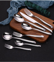 Ensemble de couverts de mariage, fourchette, cuillère, couteau, couverts royaux en acier inoxydable avec manche rond épais