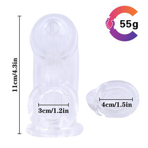 Silikon Dildos Sexspielzeug für Männer Scrotal Binding Männliche Keuschheit käfige verhindern Erektion Sex Produkte - Product Image 3