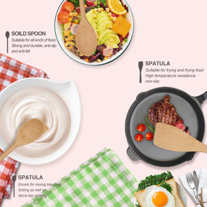 Cuchara <span class=keywords><strong>de</strong></span> <span class=keywords><strong>madera</strong></span> <span class=keywords><strong>de</strong></span> haya con logotipo personalizado al por mayor, espátula, tenedor, cucharón, <span class=keywords><strong>pinzas</strong></span>, tornero, utensilios <span class=keywords><strong>de</strong></span> cocina para servir - Product Image 4