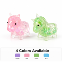Jouet anti-stress Licorne liquide scintillant, jouet sensoriel TPR souple pour enfants et adultes, cadeau apaisant l'anxiété, vente en gros