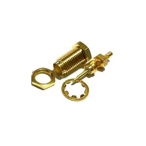RP SMA Jack Male Straight Bulkhead Solder Connector for 1.37mm Cable - Product Image 3