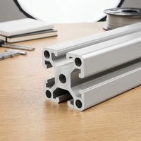 Perfil de Extrusión de Aluminio con Ranura en T, Sección de Marco con Servicios de Doblado y Corte para Ensamblaje de Máquinas Industriales
