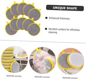 Esponja de cocina de doble cara para lavar platos, herramienta para fregar ollas, paño de limpieza doméstico, paño antiadherente para lavar platos, estropajo. - Product Image 3