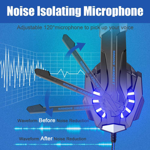 Casque de jeu Ele-Gate avec microphone et éclairage LED - Product Image 4
